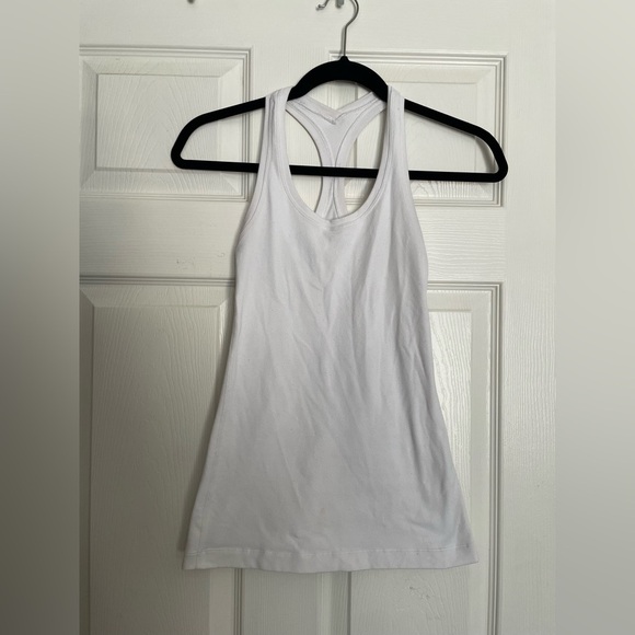 Lululemon White Racerback Tank Top size 4 - Picture 2 of 4